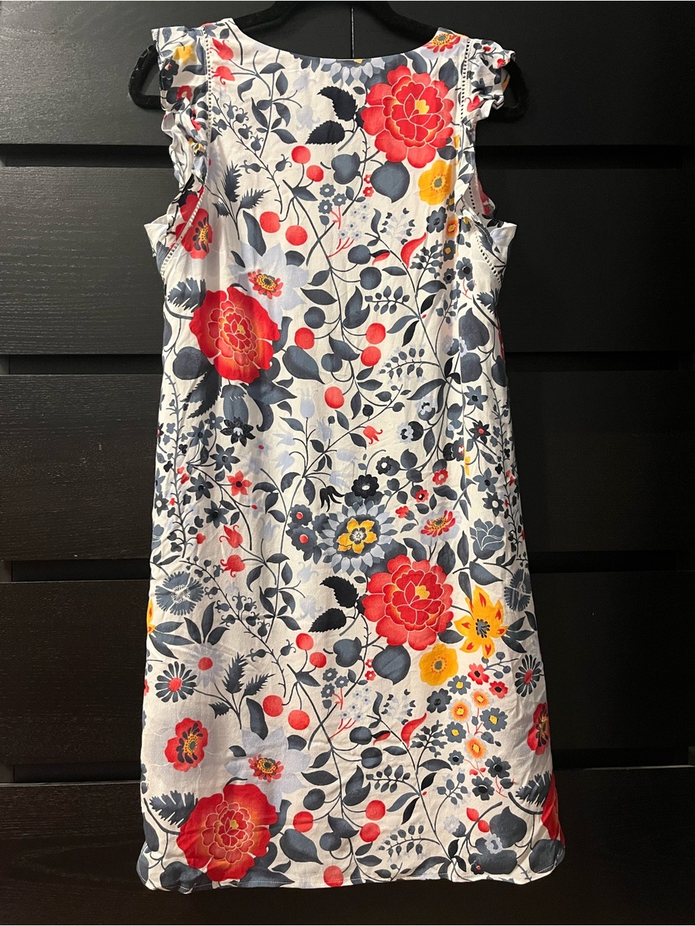 LOFT floral summer butterfly sleeveless Dress Boho Garden Party Size small NWT - Picture 3 of 8